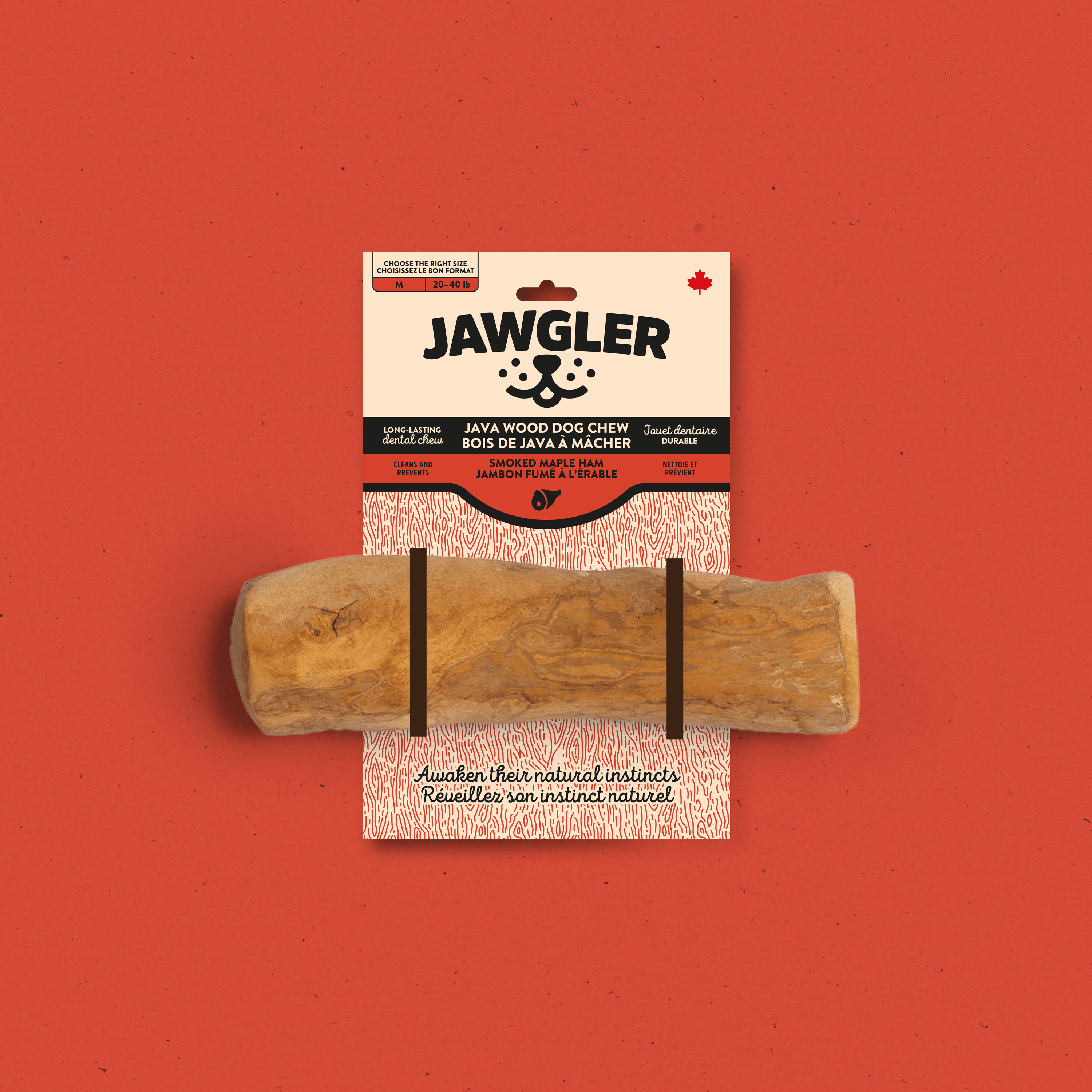 Java Wood Dog Chew - Smoked Maple Ham – Jawgler Java Wood Dog Chew - Smoked Maple Ham – Jawgler