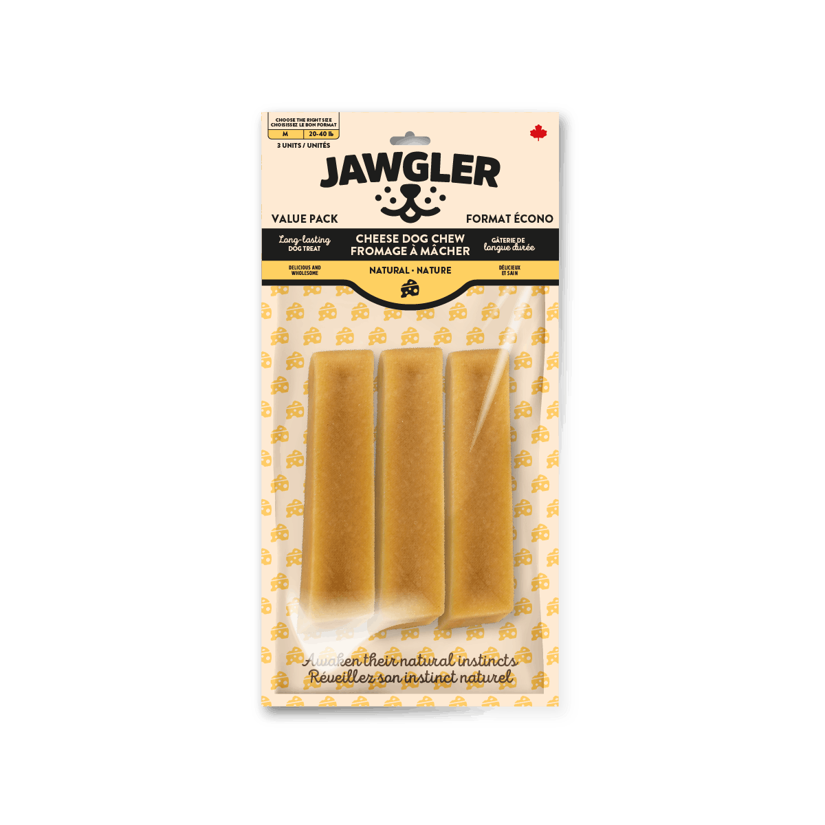 Cheese Dog Chew - Natural - Value pack