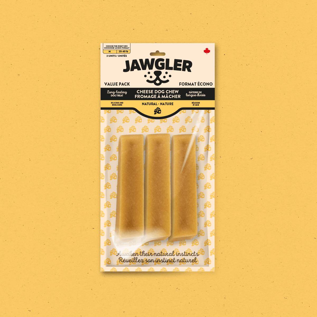 Cheese Dog Chew - Natural - Value pack