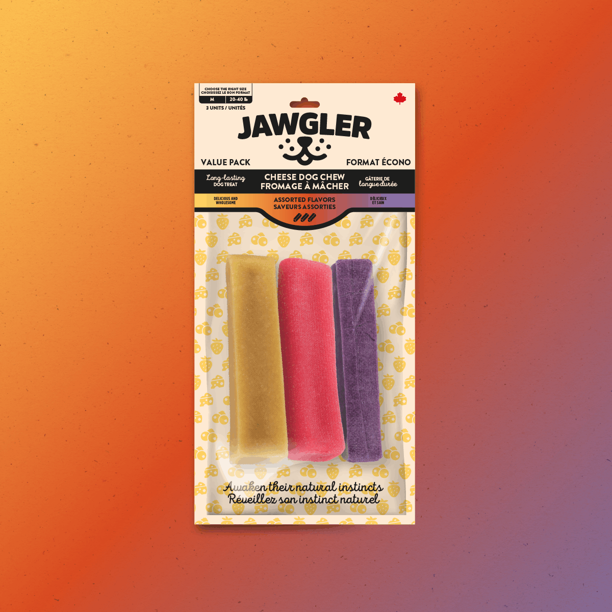 Cheese Dog Chew - Assorted flavors - Value pack
