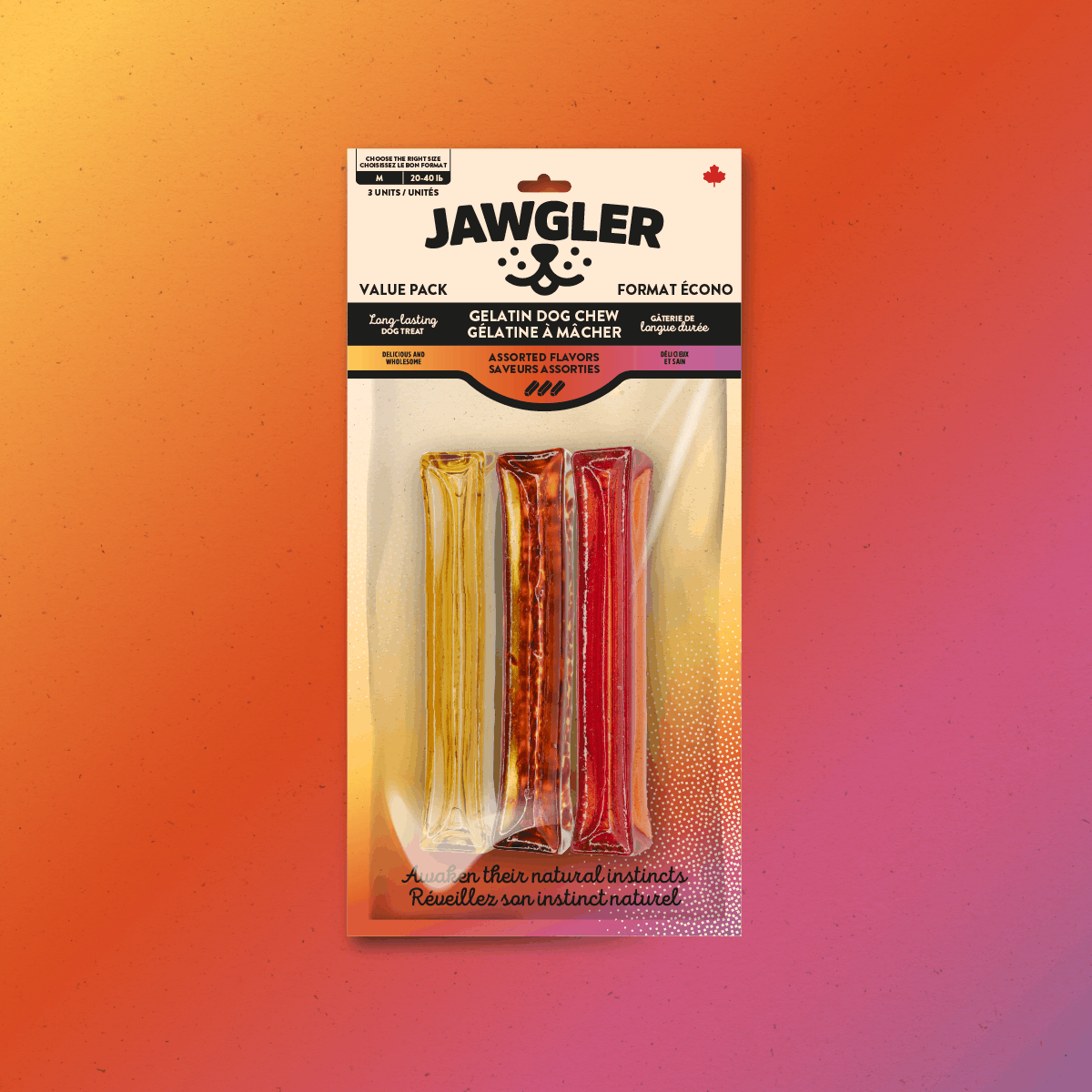 Gélatine à mâcher - Saveurs assorties - Format écono